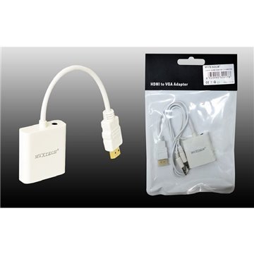 Adattatore Hdmi To Vga +aux Da 0.15m Bianco Maxtech