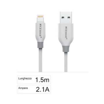 Cavo Dati Usb A Connettore Lightning Ricarica 2.1a 1.5 Mt Per Iphone F-ip029