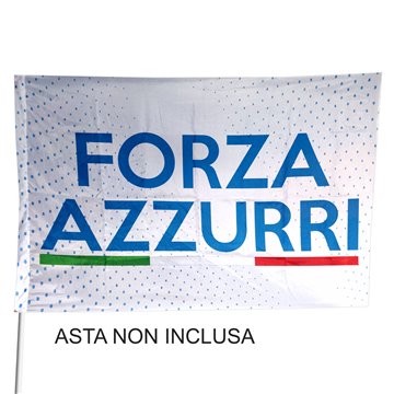 Bandiera Forza Azzurri Fondo Bianco 150x100cm