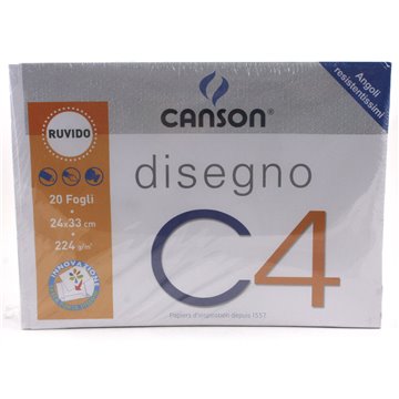 Blocco Canson C4 24x33 20ff Ruvidi Gr.200 100500449