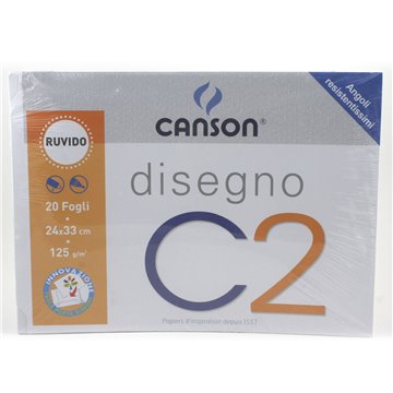 Blocco Canson C2 24x33 20ff Ruvidi Gr.120 100500446