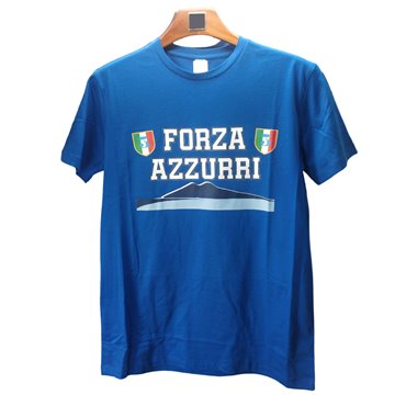 T-shirt Napoli Forza Azzurri Con Vesuvio Taglia M