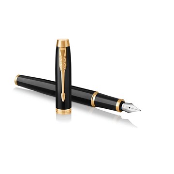 Parker Im Black Lacquer Gt Stilografica Pennino M Inchiostro Blu