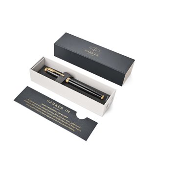 Parker Im Black Lacquer Gt Stilografica Pennino M Inchiostro Blu