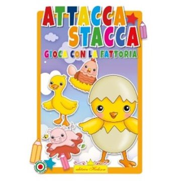 Libro Bambini Gioca Con La Fattoria Attacca Stacca Serie Adesivi 7340