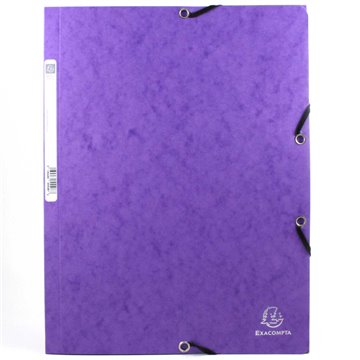 Cartelle 3 Lembi Con Elastico 24x34 Viola