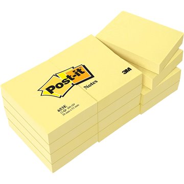 Post-it Notes Giallo 12 Blocchetti 38 Mm X 51 Mm 653 10574