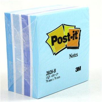 Post-it 2028b/2055x 76x76 Cubo Acquarelle Blu 82392