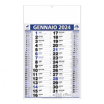 Calendario Olandese Medio 2024 12 Fogli Blu B50/blu