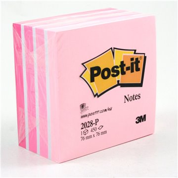 Post-it 2028p 76x76 Cubo Acquarelle Rosa 82358