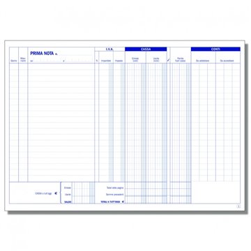 Blocco Prima Nota Cassa Entrate-uscite Partite Fuori Cassa Du16831c000