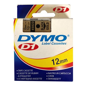 Nastri Dymo D1 12x7 Mt 45023 Nero Su Oro