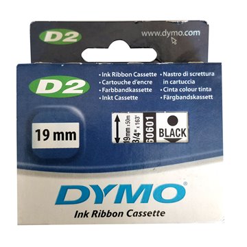 Nastri Dymo D2 19x50mt 60601 Bianco Su Nero