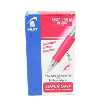 Penne Pilot Super Grip Bpgp-10r-m Punta A Sfera Media Rossa