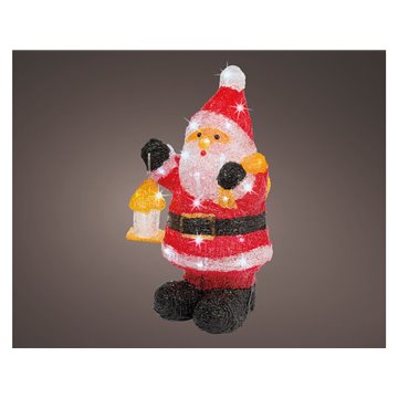 Babbo Natale Led Figura Acrilico Da Esterno 24x20x46cm