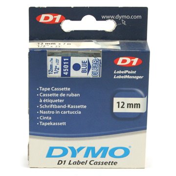 Nastri Dymo D1 Mm.12 X 7 Blu/trasparente