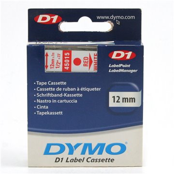 Nastri Dymo D1 Mm.12 X 7 Rosso/bianco