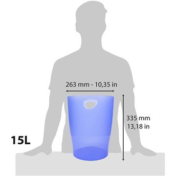 Cestino Gettacarte Linicolor Traslucido Blu Ghiaccio 45310d