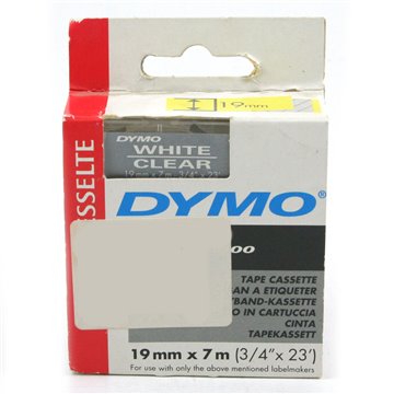 Nastri Dymo D1 Mm.19 X 7 Bianco/trasparente 45810