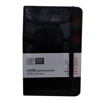 Notes Soft Nero 9x14 62012 Taccuino A Righe Copertina Morbida Con Elastico