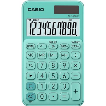 Calcolatrice Tascabile Casio Sl-310 Uc 10cifre Verde Pastello