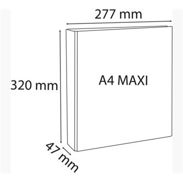 Raccoglitori Pers. 4 Anelli A4 D.25 Bianco