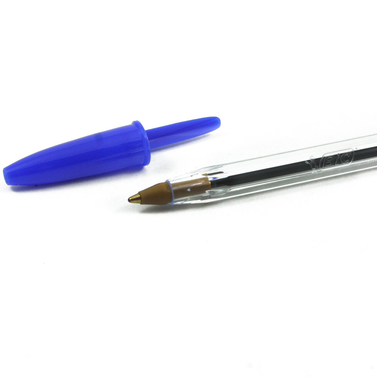 Penna a sfera con cappuccio Bic Cristal Soft blu - tratto 1,2 mm - fusto  blu (conf. 50)