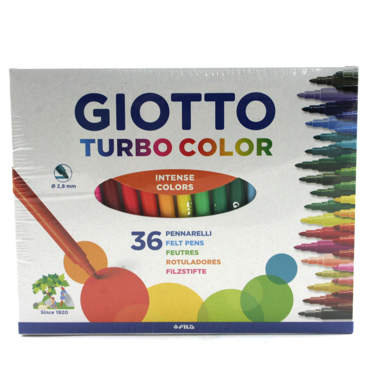 Pennarelli GIOTTO Turbo Color punta fine 2,8 mm assortiti astuccio da 36 -  418000
