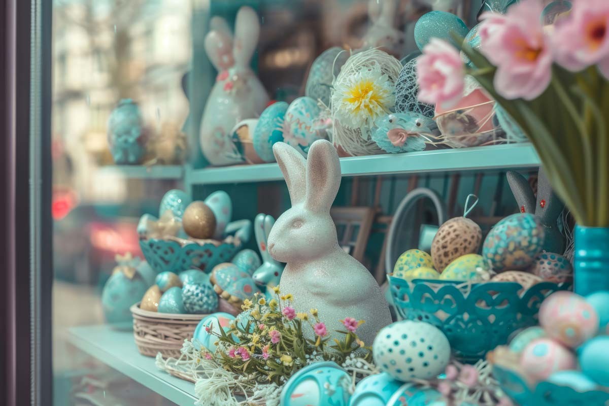 Come decorare vetrine di Pasqua: idee, materiali e decorazioni creative
